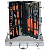 Professional Pushette BBQ Tool Set, 18 Piece BBQ Tool Set with Stylish Aluminum Carrying... by BBQ