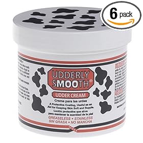 Udderly Smooth Udder Cream Skin Moisturizer, 10-Ounce Jars with Dispenser Pump (Pack of 4)