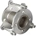 Flexicraft Stainless Steel Bellows Connector Expansion Joint with #150 Floating Flange and Tie Rod, 2-1/2" ID x 6" Length