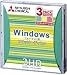 三菱化学メディア 3.5インチFD 2HD DOS/Vフォーマット 3枚パステルカラー Pケース入り 2HDV3ML: 3.5FD 2HD DOS/Vフォーマット 3枚プラケース3P 3色カラーミックス