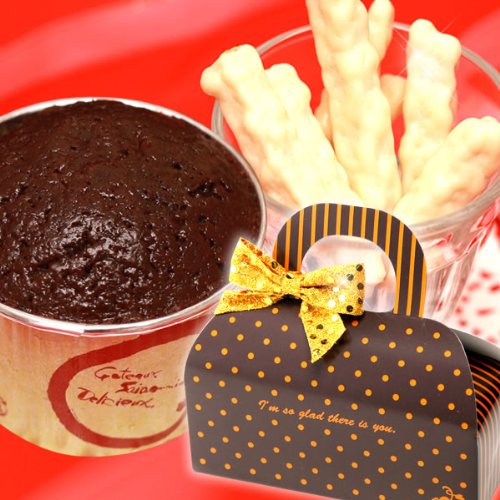 ホワイトデー限定 義理チョコや友チョコのお返しに 人気チョコレートスイーツ３種セット (バレッタ色ゴールド)