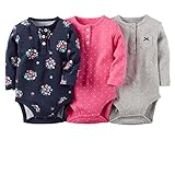 カーターズ Carter's ロンパース ボディスーツ 長袖 3枚組 女の子 綿100% 春秋 3-Pack Long-Sleeve Bodysuits 24M (83-86cm) [並行輸入品]