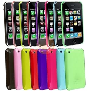 8x Color Clear Hard Case Back Cover For Apple iPhone 3G S 3GS