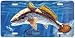 Redfish & Crab Art Print - License Plate Tag By Don Ray From Airstrike