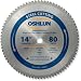 Oshlun SBF-140080 14-Inch 80 Tooth TCG Saw Blade with 1-Inch Arbor for Mild Steel and Ferrous Metals