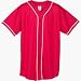 Youth Wicking Mesh Button Front Baseball Jersey with Braid Trim from Augusta Sportswear