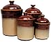 Sango Nova Brown Canisters, Set of 4