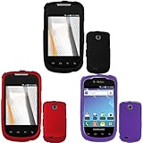 iNcido Brand Samsung Dart T499 Combo Rubber Black Protective Case Faceplate ....