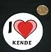 3 button / pin printed with I love Kende