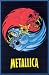 Metallica (Skull Yin Yang) Flocked Blacklight Music Poster Print - 24" X 36"