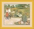 "A Walk in The Park" by Childe Hassam - Framed Artwork