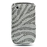 BLACKBERRY CURVE 3G FOR 9300 8520 8530 FULL DIAMOND SILVER ZEBRA