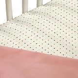 JJ Cole Fitted Crib Sheet - Pink Polka Dot