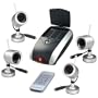 2.4 GHz Channel-scan Alloyed shell water-proof Wireless Indoor/Outdoor security system with 4 Pack CCTV Surveillance security Camera w/NightVision