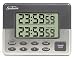 Kitchen & Housewares : Sunbeam, 91642, 23 Hour, 59 Minute, 59 Second Dual Digital Timer with Clock, Grey/Stainless Steel