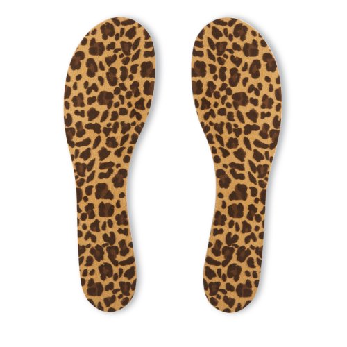 Summer Soles Softness of Suede Stay-Dry Women's Full Length Insoles, 3 Pair, Leopard, Sizes 5-11