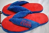 Chicago Cubs Team plush soft Flip Flop Thong size large Slippers