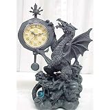 Evil Dragon Pendulum Mantel Clock Goth Wicked Beowulf