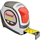 Starrett Exact Plus KTXP106-26ME-N ABS Plastic Case Silver Grey Measuring Pocket Tape, English/Metric Graduation Style, 26' (8m) Length, 1.06" (26.9mm) Width, 0.0625" Graduation Interval