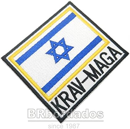 Bin150 Krav Maga Israel Flag Embroidered Patch Iron or Sew