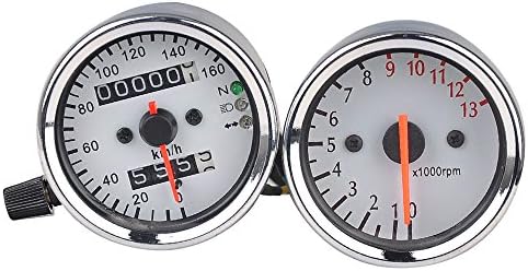 Tachometer Gauge Motorcycle with Backlight Dc 12v + Dual Odometer Speedometer