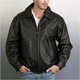 Men's Cowhide Bomber Leather Jacket - Stone X-Large