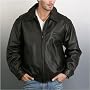 Men's Cowhide Bomber Leather Jacket - Regular