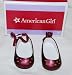 American Girl Burgany Ballerina Flats with Gold Dots
