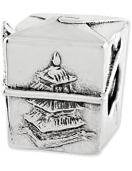 Sterling Silver Reflections Chinese Take Out Box Bead