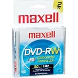IMAGE OF New 8cm Rewritable Dvd Rw Dvd Camcorders 2 Pack 30 Minutes Storage Capacity Compatible by Maxell