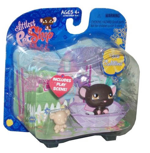 Littlest Pet Shop Exclusive Single Pack Brown Mouse [Teddy Bear & Basket]