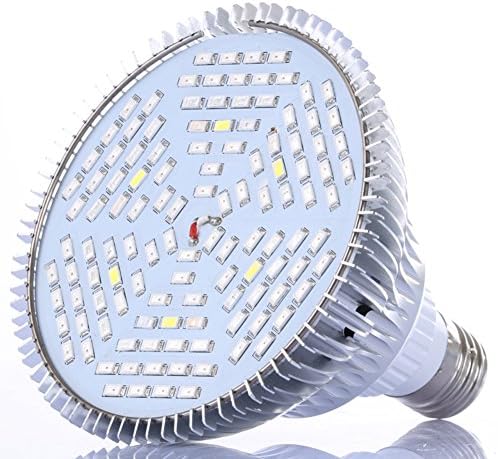 TOPL Full Spectrum 80W Led Grow Light Bulb,120pcs SMD 5730 Chips, 78 Red + 24 Blue + 6 IR + 6 UV + 6 White Light, AC 85~265V, for Indoor Plants Garden Greenhouse