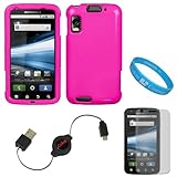 Hot Pink Durable Two Piece Protective Rubberized Crystal Hard Case Cover fo ....