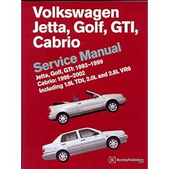 Volkswagen Jetta, Golf, GTI, Cabrio Service Manual 1993-99