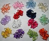 Hair Bows ~ GrosGrain & Beaded Loop Bow ~ 14 Assorted Colors ~ Great Stocking Stuffer!