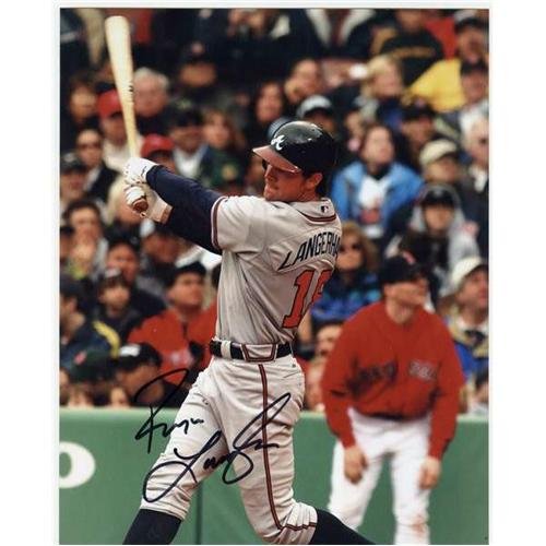 Ryan Langerhans Autographed Atlanta Braves (Grey Jersey) 8x10 Photo