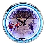Ice Hockey Neon Sports Wall Clock,Soccer,Baseball & Pool Clock also available!