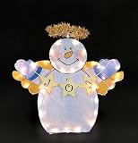 24 Snowman Angel With Joy Sign Lighted Gel Christmas Yard Art
