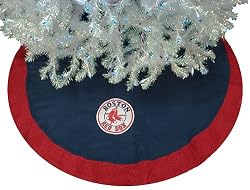 48" Boston Red Sox MLB Plush Christmas Tree Skirt #06881