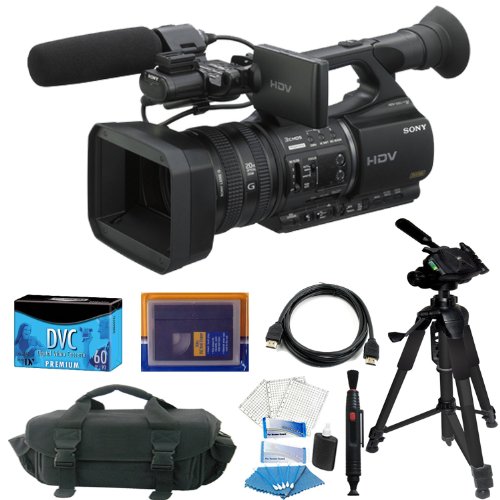Sony HVR-Z5U - Camcorder - High Definition - widescreen - 1.12 Mpix - optical zoom: 20 x - Mini DV (HDV) + Deluxe Camcorder Accessory Kit
