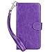 S7 Edge Case, Moze Galaxy S7 Edge Wallet Case [Stand Feature] PU Leather Flip Wallet Case Cover for Samsung Galaxy S7 Edge (purple)
