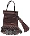 Nicole Miller Satin Universal Cell Phone Carry Case, Brown with Coins and Tassle