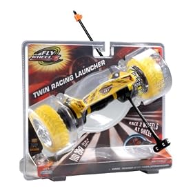 Click here to buy Jakks Fly Wheels Twin Racing Launcher: Yellow 22 Diameter Panther Boost Wheel JPI CC Off Road Tire by Jakks Pacific.