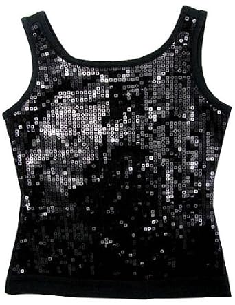 Kate Mack Black Sequins Razzle Dazzle Tank