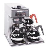 BUNN 13300.0003 Pourover Coffee Brewers with 3 Warmers VP17-3 LOWER Warmers Stainless Steel Finish