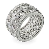 ElegantVintageStyleFlowerCZSterlingSilverRingSize5