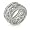 Eve's Addiction Elegant Vintage Style Flower CZ Sterling Silver Ring, 5