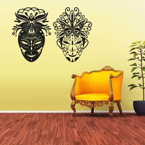 Wall Decals Decor Art Mural Sticker Old Men Mask Face Egypt Indian Antique Maya Bedroom Design (Z1949)