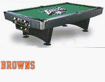 NFL Team Logo 8 Foot Pool Table WITH Logo Felt Style: Cleveland Browns