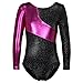 Long Sleeves Rainbow Stripes Starry Sky Dancing Athletic Leotard for Little Girl